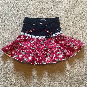 Star ride Black and Red Alabama Themed Skirt
